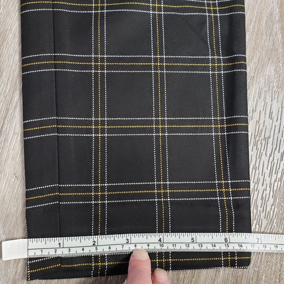 NWT WHBM Slim Ankle Pant Size 10 Black, White, Marigold Plaid - Picture 13 of 14